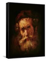 A Rabbi-Rembrandt van Rijn-Framed Stretched Canvas