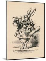 'A Rabbit as court official blowing a trumpet for an announcement', 1889-John Tenniel-Mounted Giclee Print