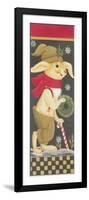 A Rabbit Dressed for Winter, Holding a Wreath-Beverly Johnston-Framed Giclee Print