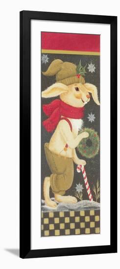 A Rabbit Dressed for Winter, Holding a Wreath-Beverly Johnston-Framed Giclee Print