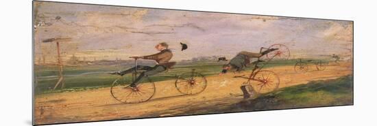 A Race Between Lallement Velocipedes, circa 1865-Samuel Henry Gordon Alken-Mounted Giclee Print