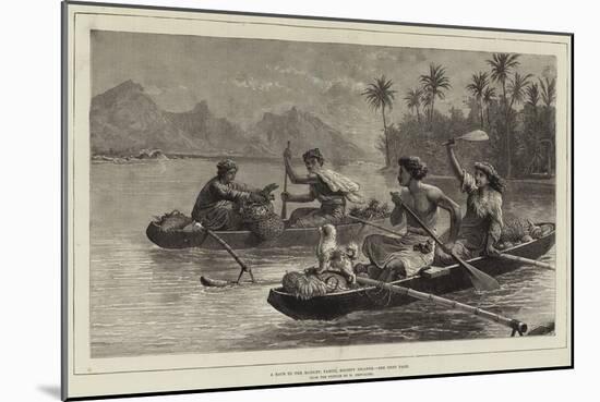 A Race to the Market, Tahiti, Society Islands-null-Mounted Giclee Print