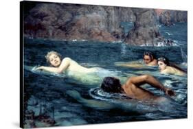 A Race with Mermaids and Tritons-Collier Smithers-Stretched Canvas