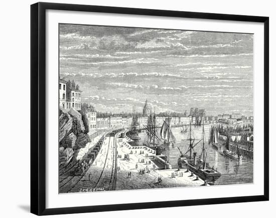 A Railway in Nantes-null-Framed Giclee Print