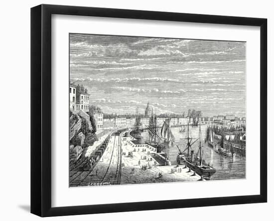 A Railway in Nantes-null-Framed Giclee Print