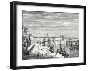 A Railway in Nantes-null-Framed Giclee Print