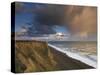 A Rain Cloud Approaches the Cliffs at Weybourne, Norfolk, England-Jon Gibbs-Stretched Canvas