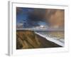 A Rain Cloud Approaches the Cliffs at Weybourne, Norfolk, England-Jon Gibbs-Framed Photographic Print