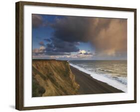 A Rain Cloud Approaches the Cliffs at Weybourne, Norfolk, England-Jon Gibbs-Framed Photographic Print