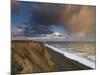 A Rain Cloud Approaches the Cliffs at Weybourne, Norfolk, England-Jon Gibbs-Mounted Photographic Print