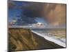 A Rain Cloud Approaches the Cliffs at Weybourne, Norfolk, England-Jon Gibbs-Mounted Photographic Print