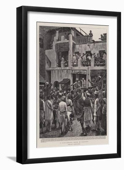 A Rain-Gambling House in Calcutta-null-Framed Giclee Print