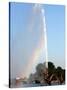 A Rainbow is Seen Behind Alster Lake in Downtown Hamburg, Northern Germany, September 12, 2006-Fabian Bimmer-Stretched Canvas