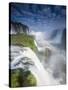 A Rainbow over Iguacu Falls in Brazil-Alex Saberi-Stretched Canvas