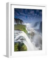 A Rainbow over Iguacu Falls in Brazil-Alex Saberi-Framed Premium Photographic Print