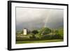 A Rainbow over St. David's Church in the Tiny Welsh Hamlet of Llanddewir Cwm, Powys, Wales-Graham Lawrence-Framed Photographic Print