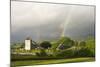 A Rainbow over St. David's Church in the Tiny Welsh Hamlet of Llanddewir Cwm, Powys, Wales-Graham Lawrence-Mounted Photographic Print