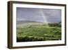 A Rainbow over the Countryside of Swaledale, Yorkshire Dales, Yorkshire, United Kingdom-John Woodworth-Framed Photographic Print