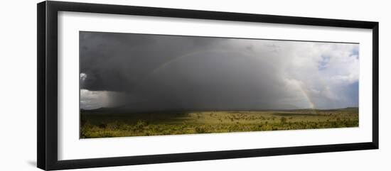 A rainbow over the savannah, Tsavo, Kenya.-Sergio Pitamitz-Framed Photographic Print