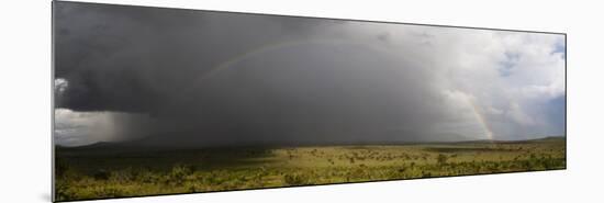 A rainbow over the savannah, Tsavo, Kenya.-Sergio Pitamitz-Mounted Photographic Print