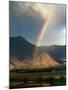 A Rainbow Reaches for the Banks of Kashmir's Dal Lake-null-Mounted Premium Photographic Print