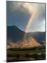 A Rainbow Reaches for the Banks of Kashmir's Dal Lake-null-Mounted Photographic Print