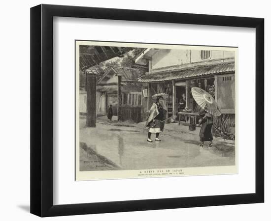 A Rainy Day in Japan-Charles Edwin Fripp-Framed Premium Giclee Print