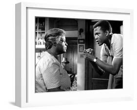 A Raisin In The Sun, Claudia McNeil, Sidney Poitier, 1961-null-Framed Photo