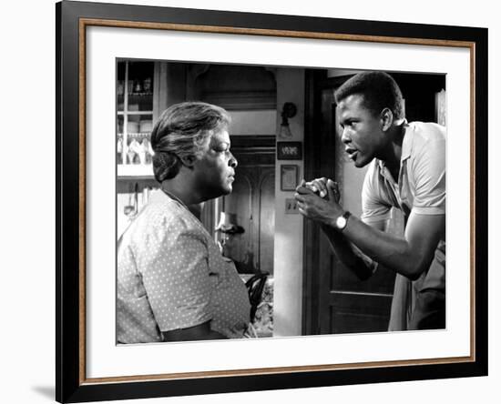 A Raisin In The Sun, Claudia McNeil, Sidney Poitier, 1961-null-Framed Photo