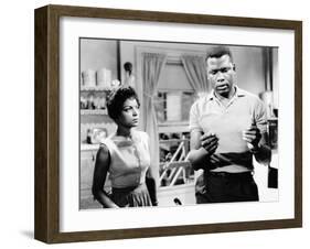 A Raisin In The Sun, Ruby Dee, Sidney Poitier, 1961-null-Framed Photo