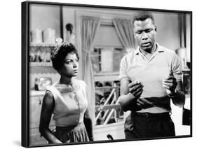 A Raisin In The Sun, Ruby Dee, Sidney Poitier, 1961-null-Framed Photo