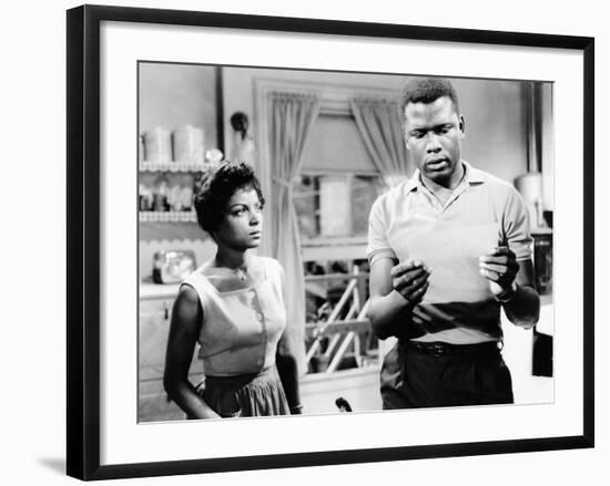 A Raisin In The Sun, Ruby Dee, Sidney Poitier, 1961-null-Framed Photo