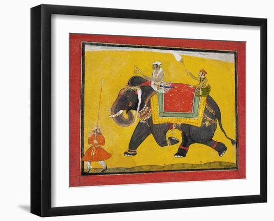 A Raja Riding an Elephant, C.1690-null-Framed Giclee Print