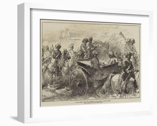 A Rajah Going in State to a Reception by the Prince of Wales at Bombay-null-Framed Giclee Print