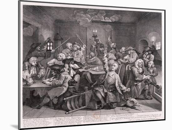 A Rake's Progress, 1735-William Hogarth-Mounted Giclee Print