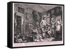 A Rake's Progress, 1735-William Hogarth-Framed Stretched Canvas