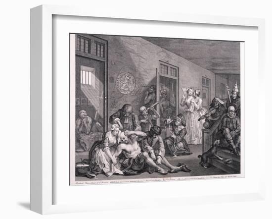 A Rake's Progress, 1763-William Hogarth-Framed Giclee Print