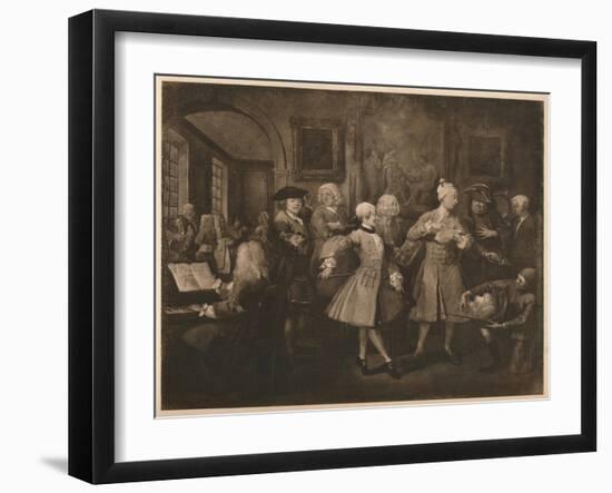 'A Rake's Progress - 2: The Levée', 1733-William Hogarth-Framed Giclee Print