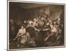 'A Rake's Progress - 3: The The Orgy', 1733-William Hogarth-Mounted Giclee Print