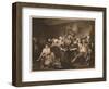 'A Rake's Progress - 3: The The Orgy', 1733-William Hogarth-Framed Giclee Print