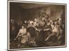 'A Rake's Progress - 3: The The Orgy', 1733-William Hogarth-Mounted Giclee Print