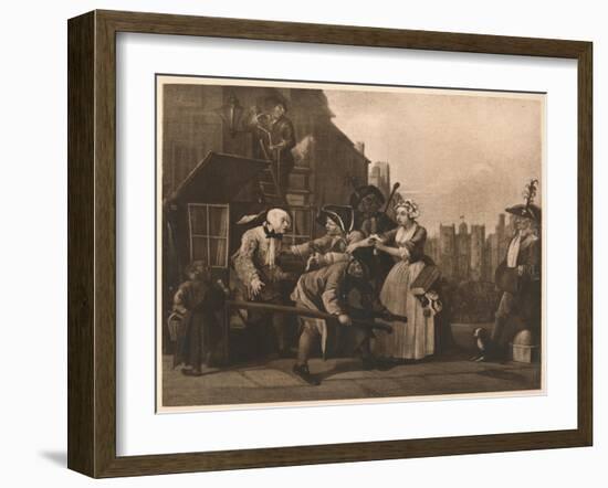 'A Rake's Progress - 4: The Arrest', 1733-William Hogarth-Framed Giclee Print