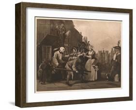 'A Rake's Progress - 4: The Arrest', 1733-William Hogarth-Framed Giclee Print