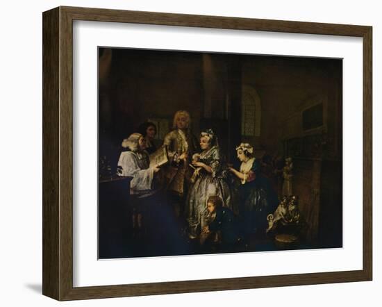 'A Rake's Progress - 5: He Marries', 1733 (1934)-William Hogarth-Framed Giclee Print