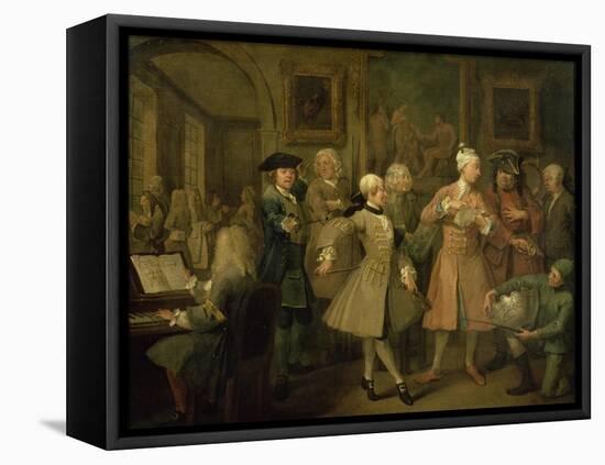 A Rake's Progress II: the Rake's Levee, 1733-William Hogarth-Framed Stretched Canvas