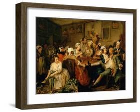 A Rake's Progress III: the Rake at the Rose-Tavern-William Hogarth-Framed Giclee Print