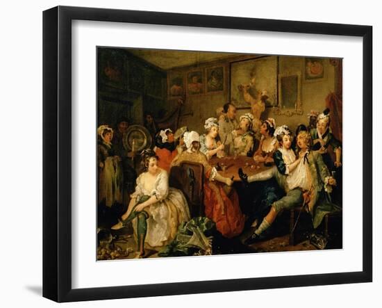 A Rake's Progress III: the Rake at the Rose-Tavern-William Hogarth-Framed Giclee Print