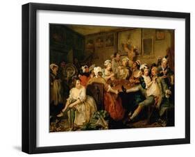 A Rake's Progress III: the Rake at the Rose-Tavern-William Hogarth-Framed Giclee Print