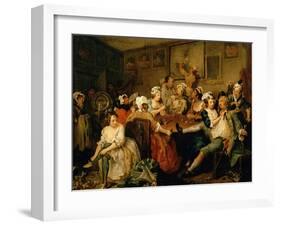 A Rake's Progress III: the Rake at the Rose-Tavern-William Hogarth-Framed Giclee Print