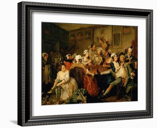 A Rake's Progress III: the Rake at the Rose-Tavern-William Hogarth-Framed Giclee Print